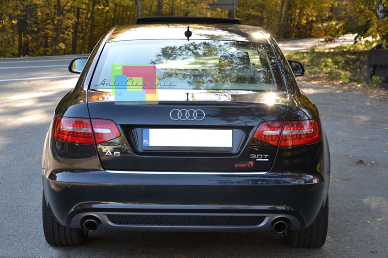 RS6 Look-DIFFUSORE POSTERIORE Labbro Spoiler Paraurti Aggiungi Su 2008-2011 AUDI A6 C6