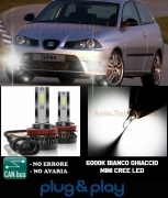 SEAT IBIZA MKIII LAMPADE FENDINEBBIA LED CREE CAMBUS NO AVARIA 8000LM
