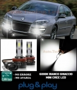 RENAULT LAGUNA III LAMPADE FENDINEBBIA LED CREE CAMBUS NO AVARIA 8000LM