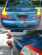 AUDI A4 B6 B7 2000-2007 BERLINA SPOILER POSTERIORE LOOK SLINE S4 SUL COFANO