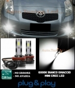TOYOTA YARIS II LAMPADE FENDINEBBIA LED CREE CAMBUS NO AVARIA 8000LM