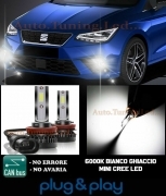 SEAT IBIZA V KJ1 LAMPADE FENDINEBBIA LED CREE CAMBUS NO AVARIA 8000LM