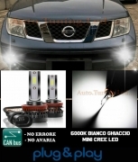 NISSAN PATHFINDER III LAMPADE FENDINEBBIA LED CREE CAMBUS NO AVARIA 8000LM