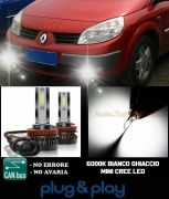 RENAULT SCENIC II LAMPADE FENDINEBBIA LED CREE CAMBUS NO AVARIA 8000LM