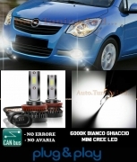 OPEL AGILA B LAMPADE FENDINEBBIA LED CREE CAMBUS NO AVARIA 8000LM