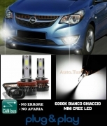 OPEL KARL LAMPADE FENDINEBBIA LED CREE CAMBUS NO AVARIA 8000LM