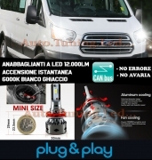 LAMPADE LED 12.000LM CREE FORD TRANSIT DAL 2013+ ANABBAGLIANTI BIANCO