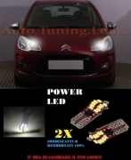 CITROEN C3 2° SERIE 2010+ LUCI POSIZIONE 20 LED SMD BIANCO SUPER QUALITA T10 W5W