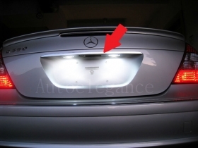 COPPIA LUCI TARGA A 6 LED SMD BIANC