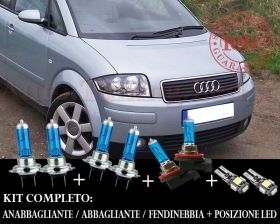 AUDI A2 SET COMPLETO LAMPADE BLU XE