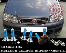 FIAT IDEA SET COMPLETO LAMPADE BLU