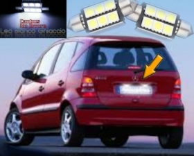 COPPIA LUCI TARGA LED SMD 36MM BIAN