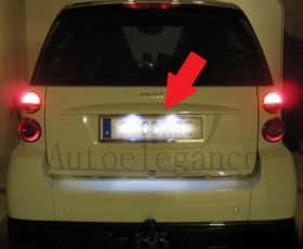 COPPIA LUCI TARGA LED BIANCO GHIACC