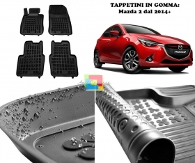 Mazda 2 2014+ TAPPETINI AUTO IN GOM