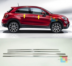 CORNICE FINESTRINI CROMATA FIAT 500