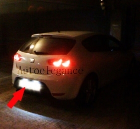 COPPIA LUCI TARGA A 6 LED SMD BIANC