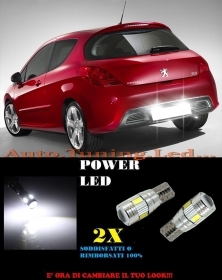 COPPIA LUCI TARGA PEUGEOT 308 07-11