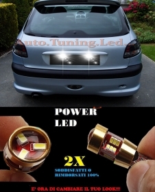 COPPIA LUCI TARGA PEUGEOT 206 1998-