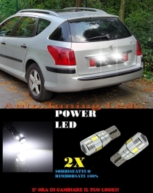 COPPIA LUCI TARGA PEUGEOT 407 04-09