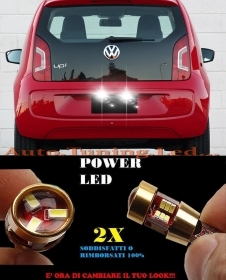 COPPIA LUCI TARGA VW UP T10 BIANCO