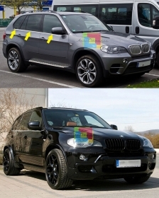 CORNICE FINESTRINI CROMATA BMW X5 E