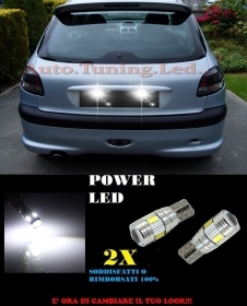 COPPIA LUCI TARGA PEUGEOT 206 1998-