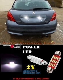 PEUGEOT 207 LUCI TARGA 12 LED SMD B