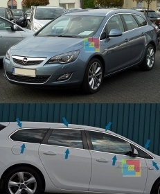 CORNICE FINESTRINI CROMATA OPEL AST