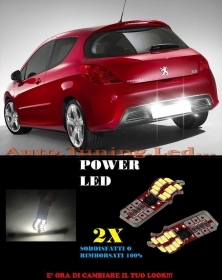 COPPIA LUCI TARGA PEUGEOT 308 07-11